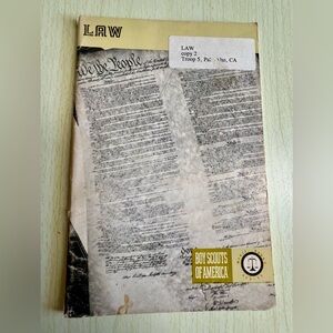 1975 Boy Scouts of America LAW Merit Badge Book